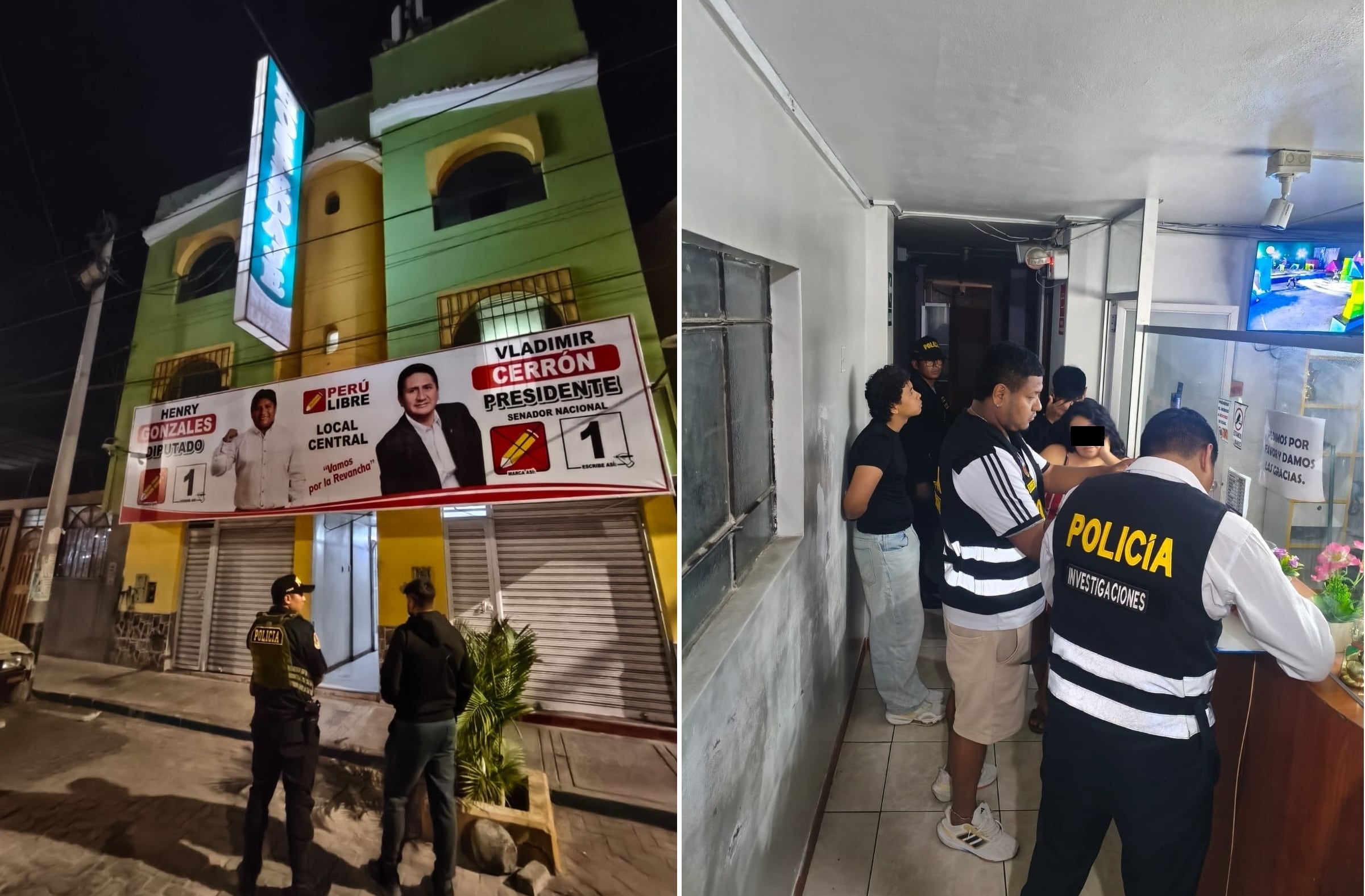Tacna: Prostitución en hostal donde funciona local partidario de Perú Libre