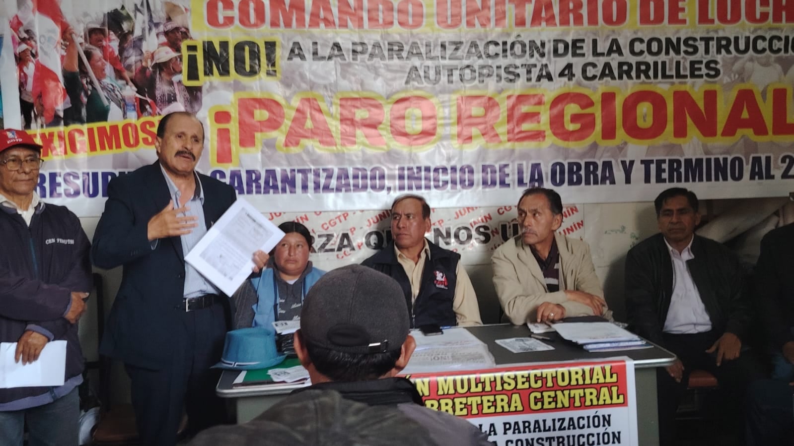Comité multisectorial de la NCC: “Con Jerí o sin Jerí habrá paro en Junín y toma de La Oroya”