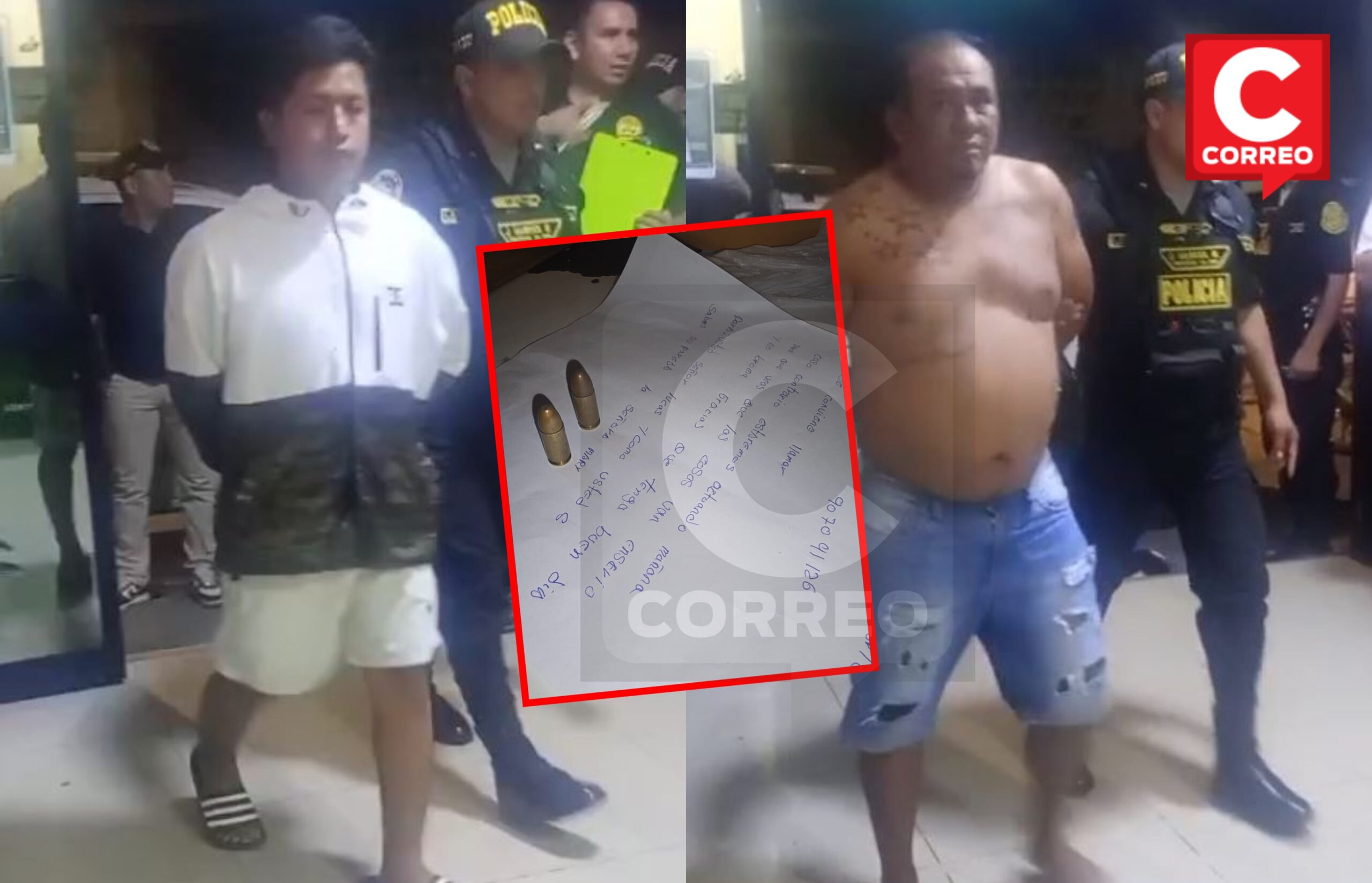 San Ramón: detienen a tres presuntos extorsionadores tras enviar balas en carta amenazante, en Junín