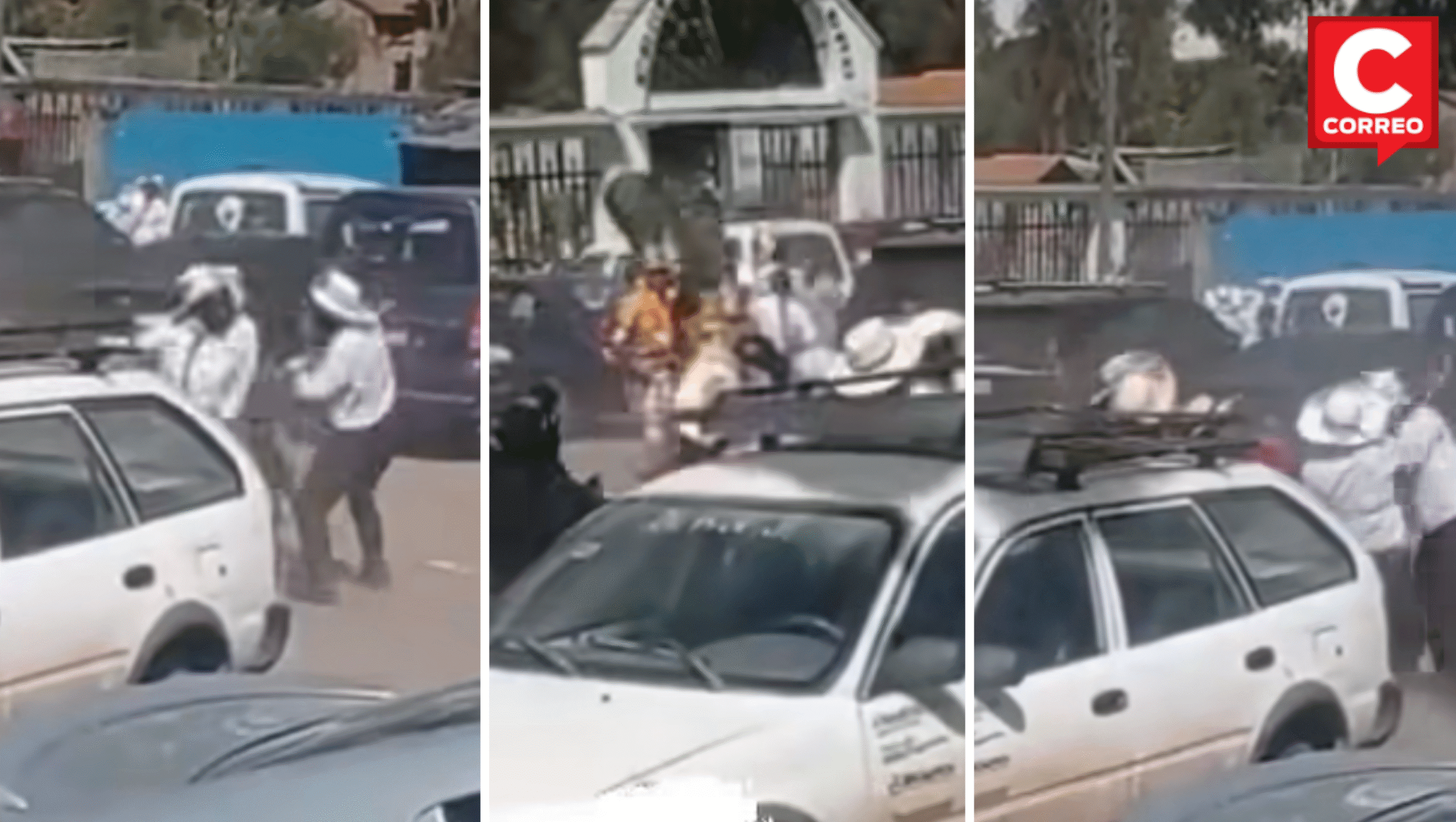 Junín: Negritos de los Shapish se agarran a latigazos en plena calle